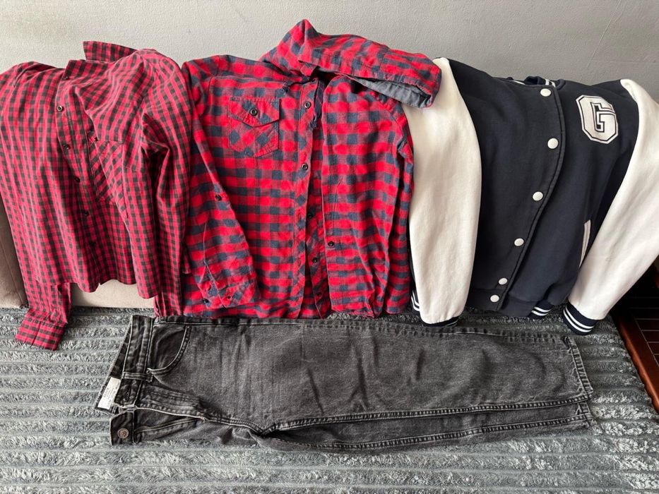 Сорочка, бомбер, джинси