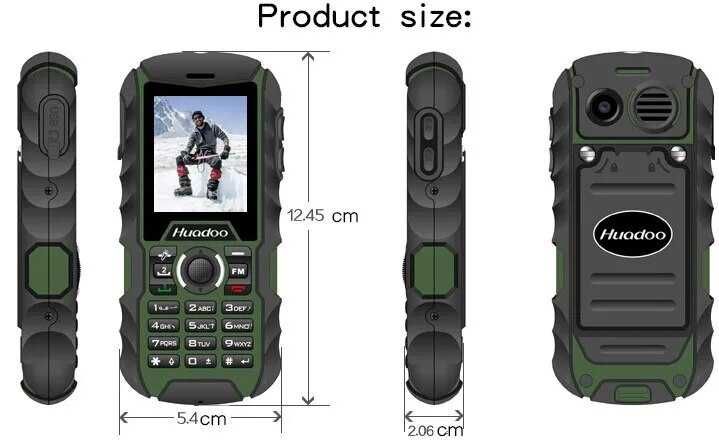 HUADOO H1 IP68 Водонепроникний Пилозахищений протиударний телефон
