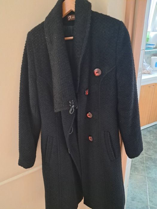 Palto wełniane czarne