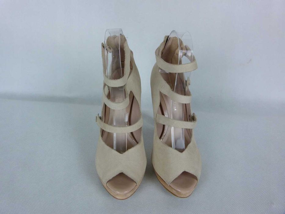River Island skórzane sandały cream 6 / 39 25,5 cm