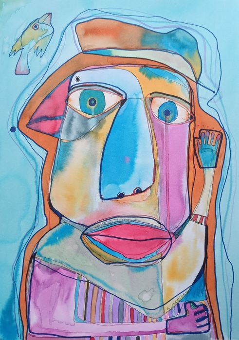 Obraz akwarelowy, akwarela, praca autorska, format A3