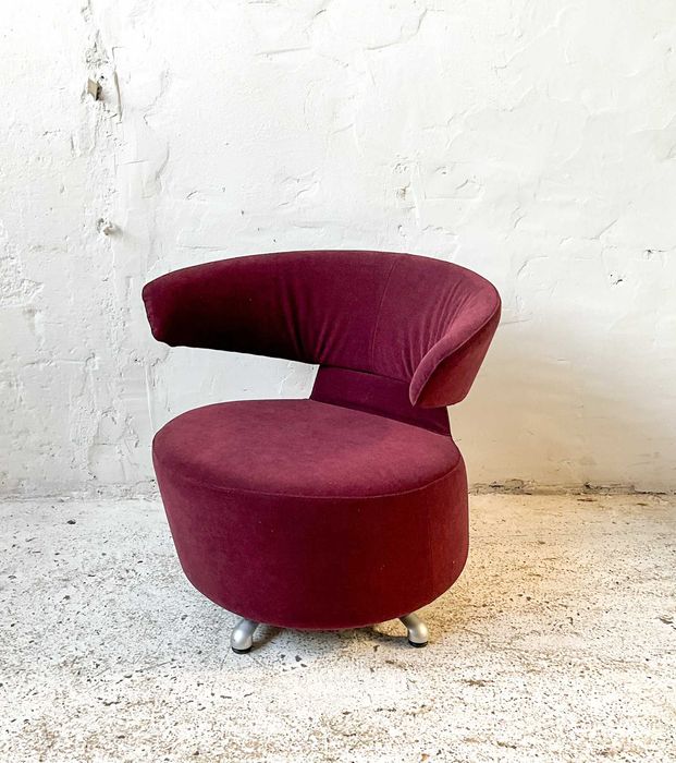 Cassina włoski fotel Biki proj. T. Kita nowe obicie lata 2000 vintage