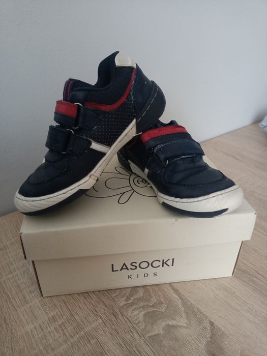 Sneakersy skórzane na rzepy rozmiar 28 Lasocki