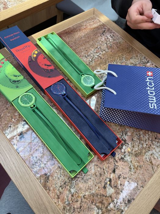 Swatch AP zielony i niebieski
