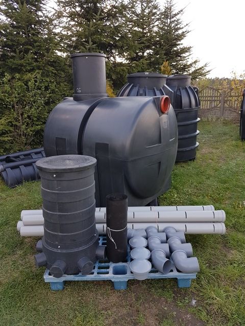 Przydomowa oczyszczalnia ścieków 2000l, szambo ekologiczne montaż