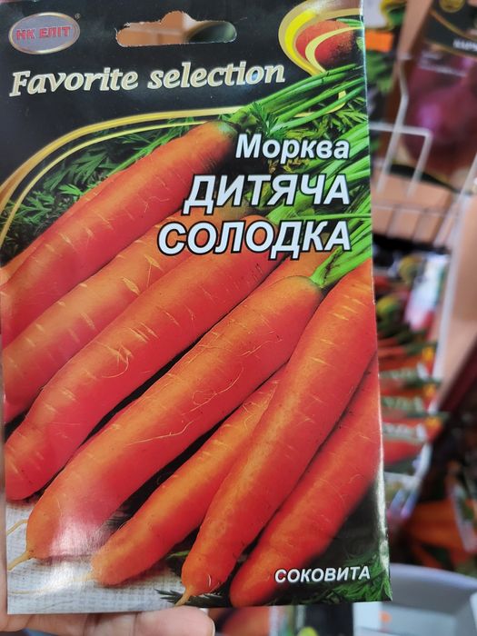 Насіння моркви 20 грам за 18 гривень