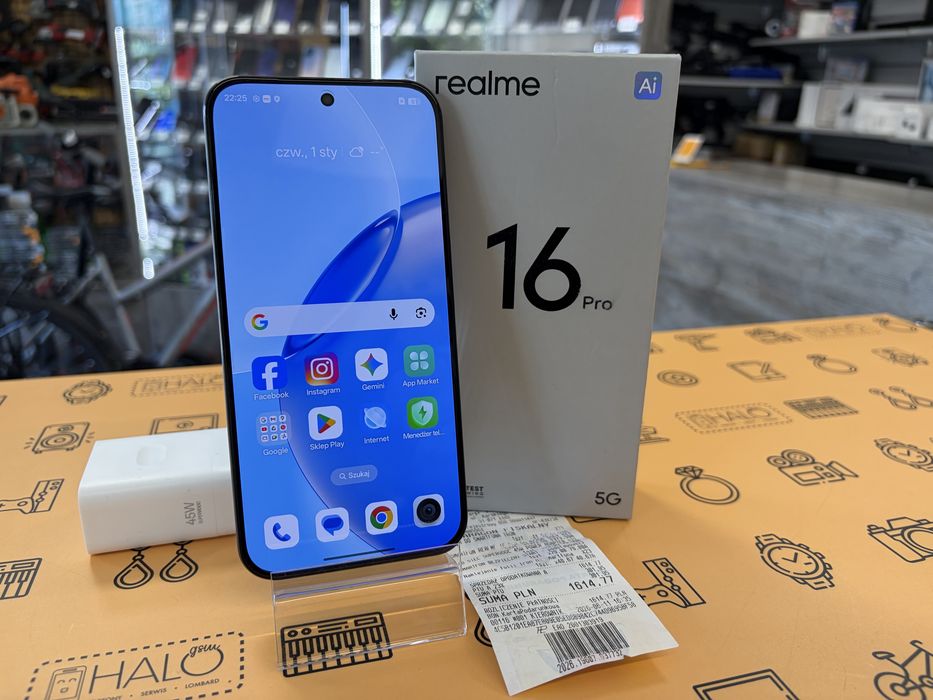 Jak Nowy! Realme 16 Pro 5G 8/256GB Pople Gray, Gwarancja! HALOgsm Łódź