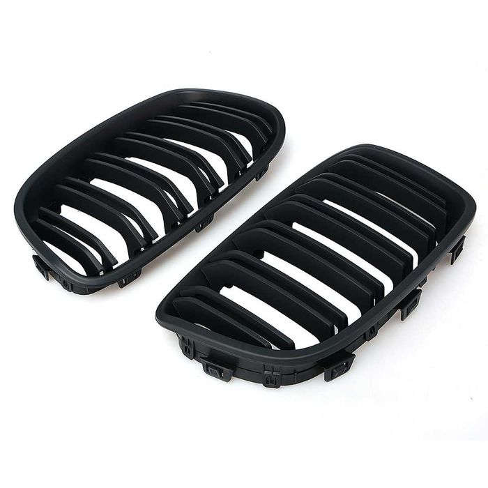 Grelhas preto piano dupla barra para BMW série 5 F10 F11 F18
