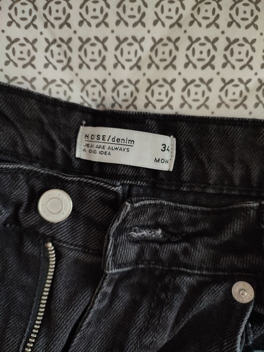 Mom jeans XS House czarne