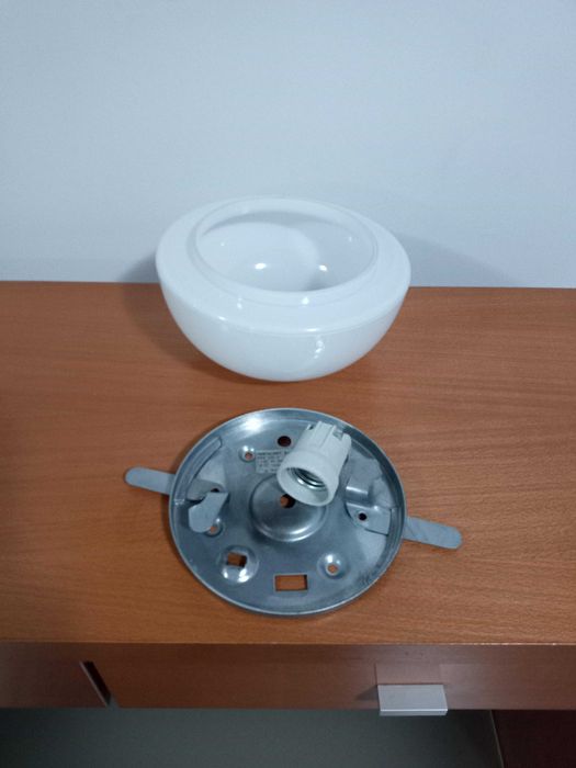 Conjunto de 2 Candeeiros de teto redondos opala Vituber 20 cm