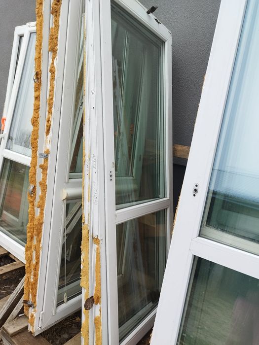 Okno drzwi tarasowe balkonowe rozne wymiary plastikowe pcv z demontazu