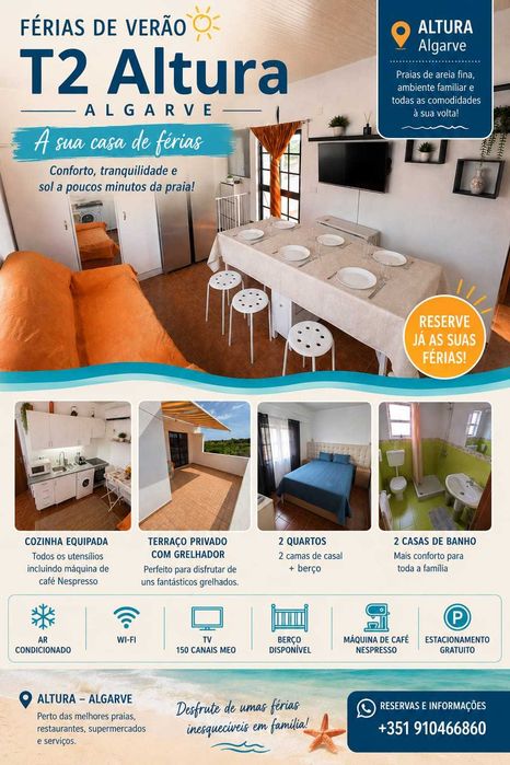 FÉRIAS (Zona de Altura) – (T2 em 1° Andar)