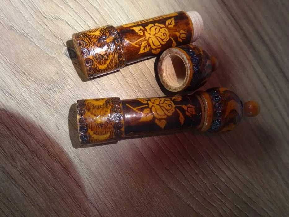 Etui drewniane do próbek perfum 9 cm regionalne z różą