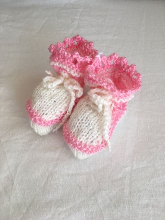 Pantufas de bebé feitos à mao
