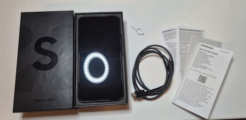 Samsung Galaxy S22 8/256GB | Cały Zestaw + Pudełko | Gratis 3x Szkło
