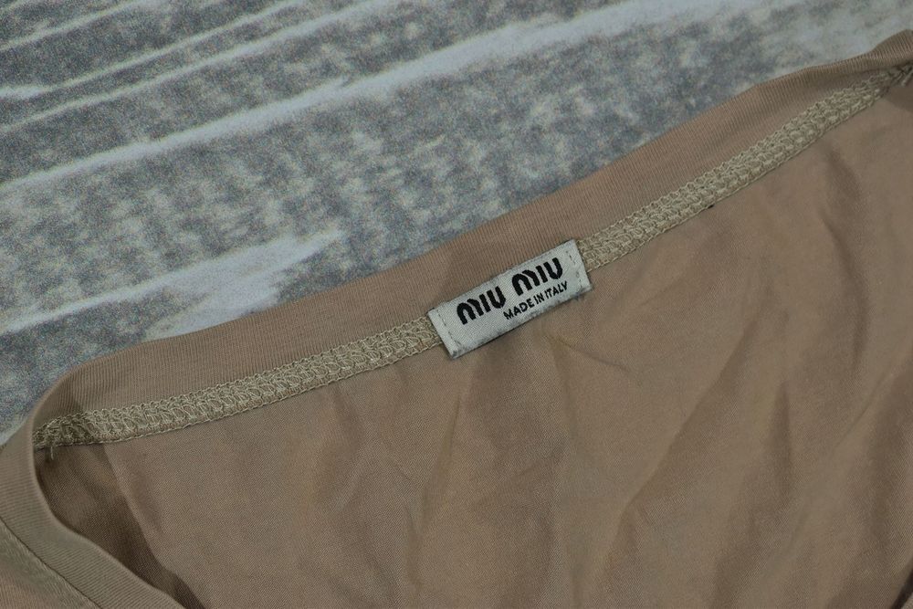 Miu Miu Bluzka Z Długim Rękawem Premium Print / S
