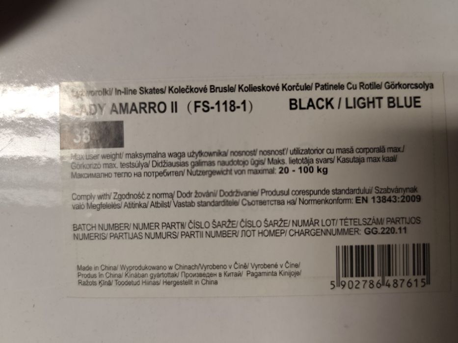 Rolki Lady Amarro II roz. 38 nowe łyżworolki damskie