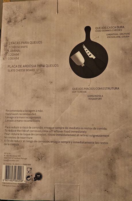 Tábua de ardósia para queijos