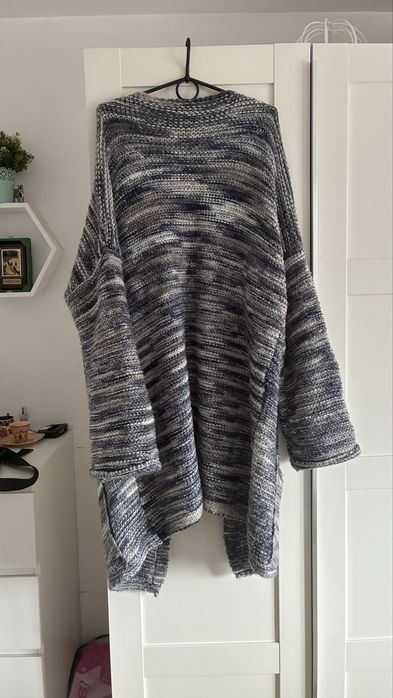 Only L/40 kardigan ala dziergany szary luzny oversize