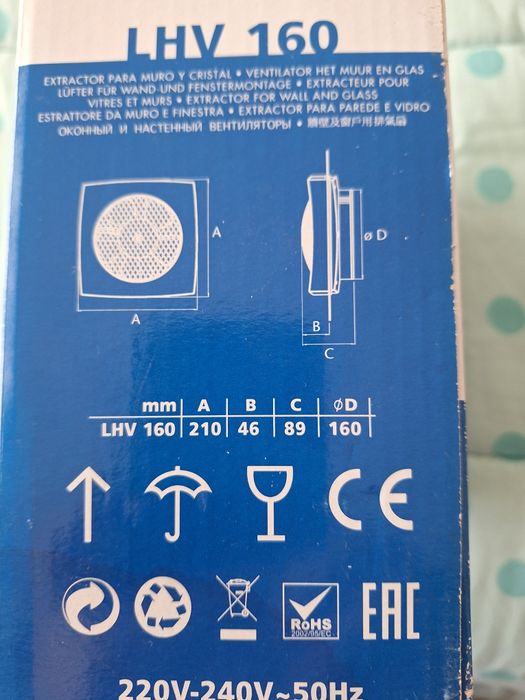 Extrator para muro e vidro novo.