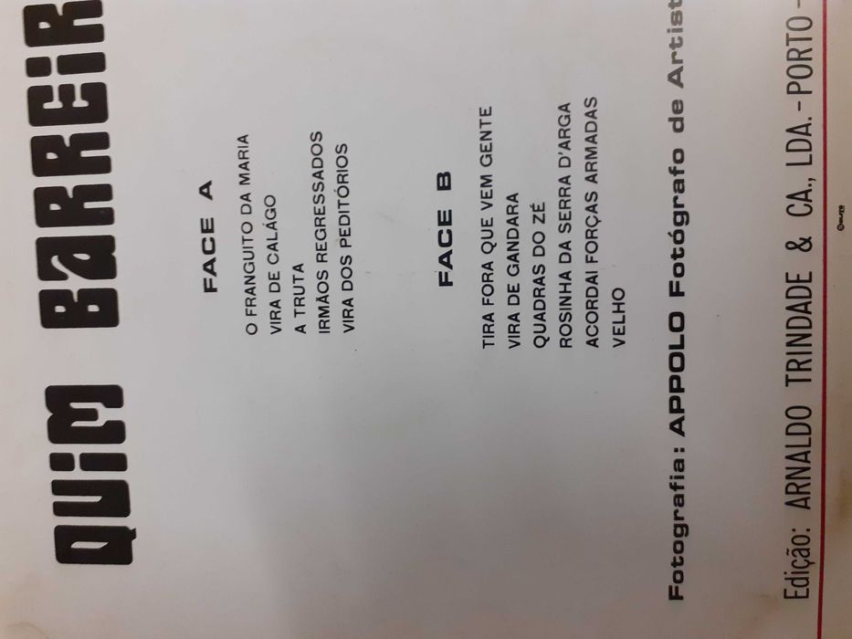 Quim Barreiros Lp 33 Vinil