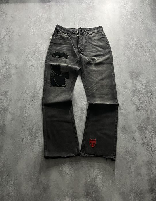 Джинси flared faded jeans клеш кльош джинсы opium baggy