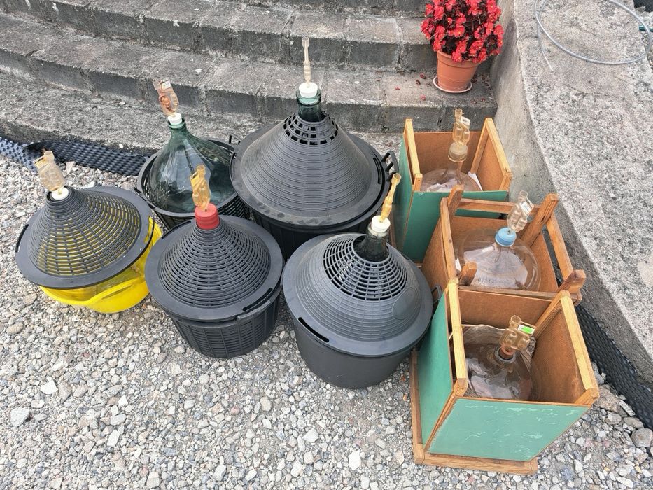 Butla na wino gąsior 8 szt różne wielkości