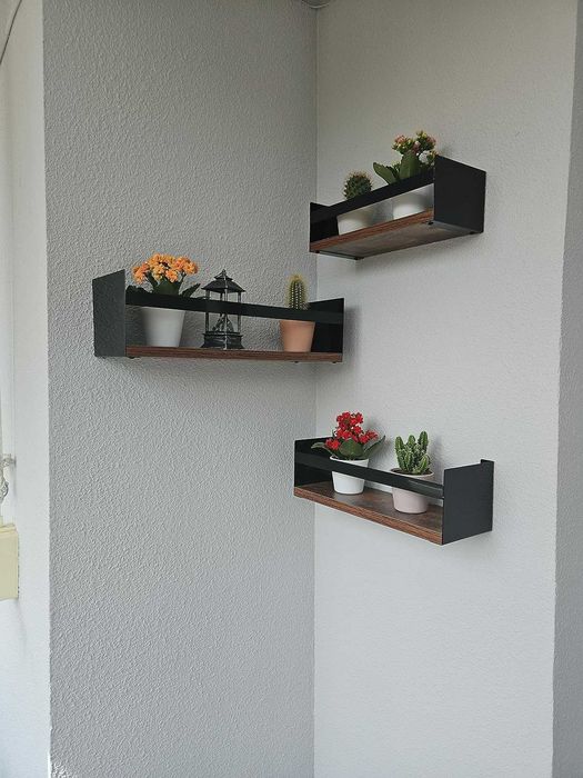 Półka łazienkowa 3 sztuki loft retro na ścianę ścienne dekoracja