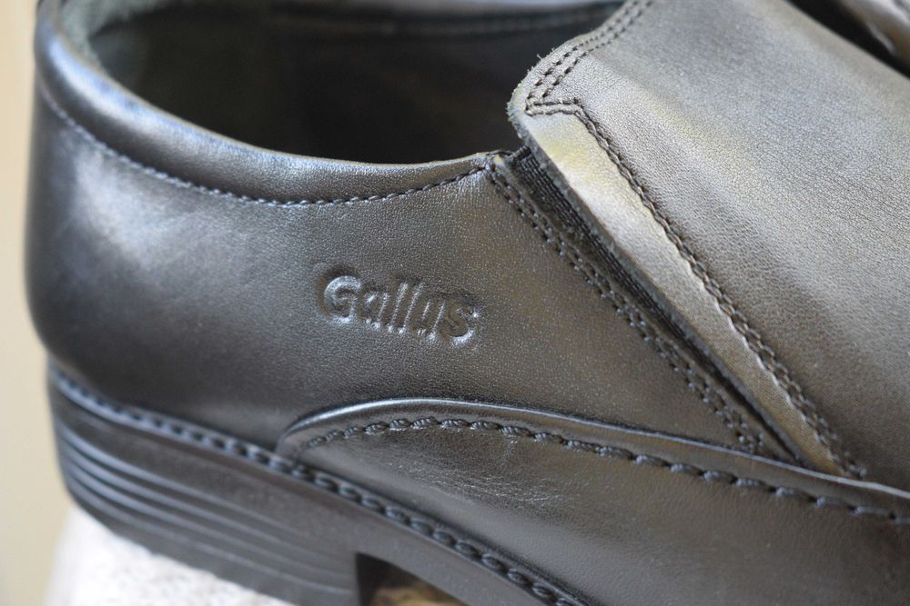 кожаные туфли слипоны Gallus Германия р. 41 на р. 42 27,3 см