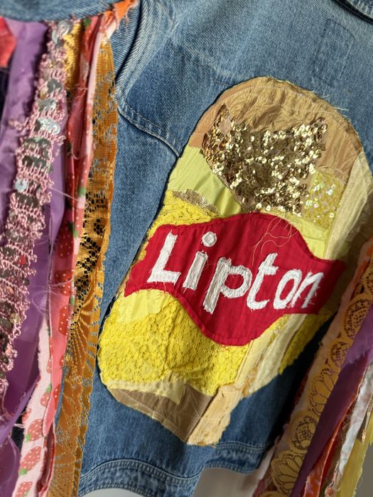 Castomowa kurtka jeansowa Jackob Buczyński x Lipton, jacket by jackob