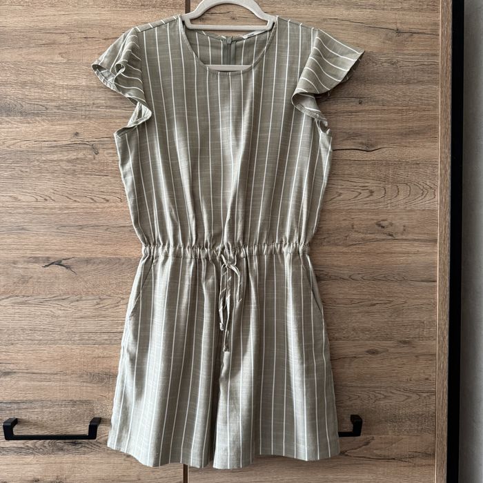 Kombinezon w paski 38 M Sinsay wiskoza falbanki kieszenie