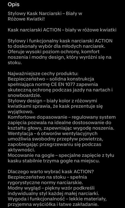 Kask narciarski dziecięcy