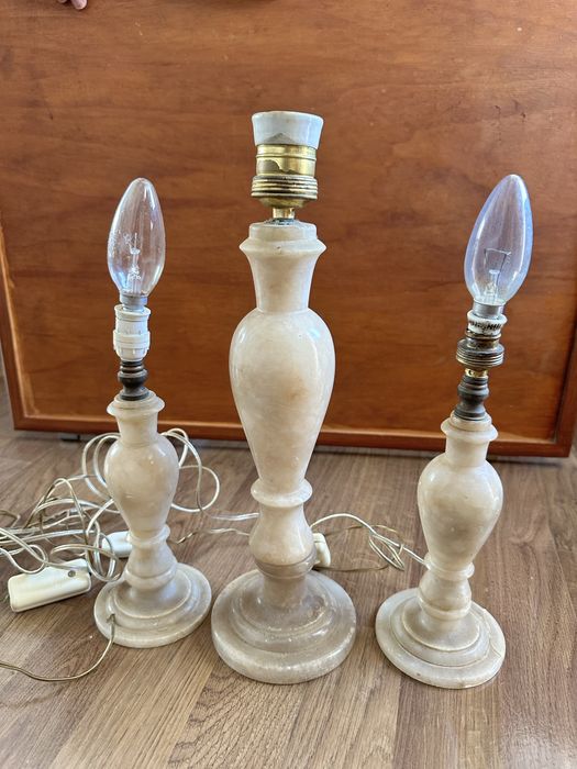 3 candeeiros mármore maciço