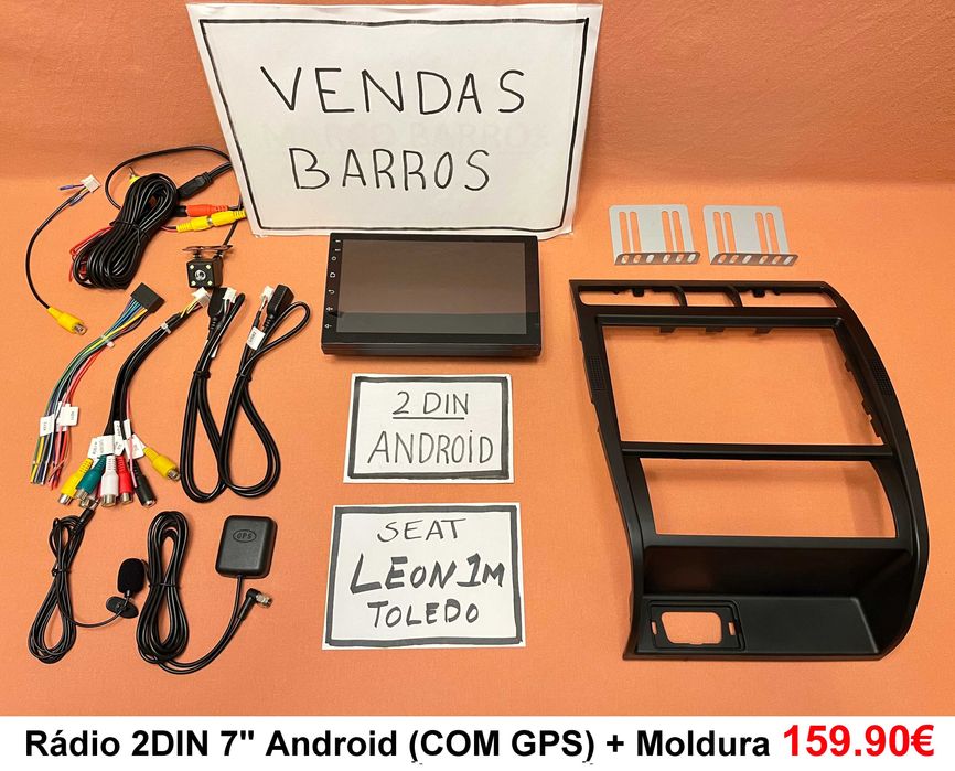 (NOVO) Rádio 2DIN • SEAT • Leon 1M • Toledo • Android GPS Cupra 4+64GB