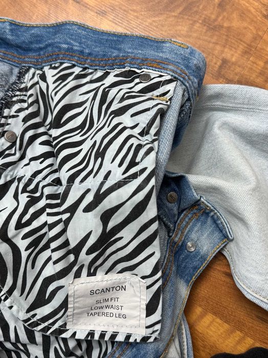 Spodnie jeansowe tapered zwężane slim jeansy Tommy Hilfiger Denim M