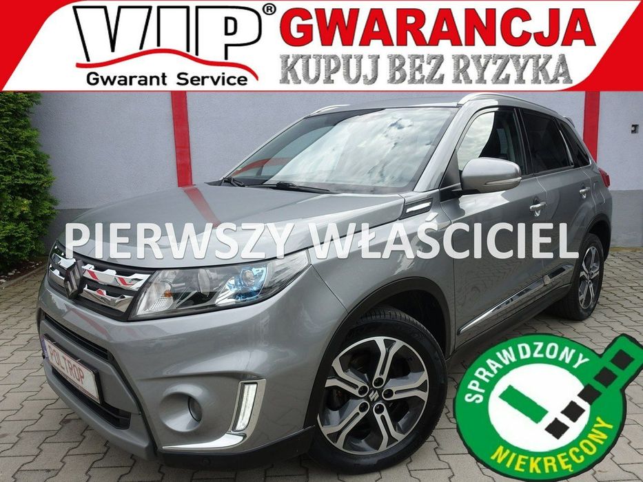 Suzuki Vitara 1,6i Panorama Ledy Półskóra Alu Navi Kam.Cof. rej.2016 VIP Gwarancja