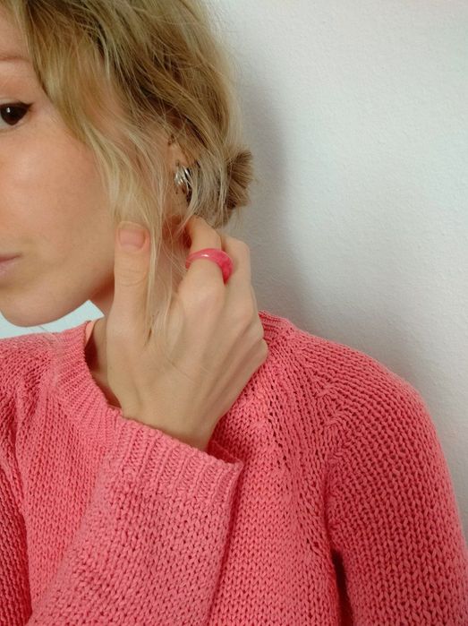 Жіноча каблучка рожевого кольору, нова