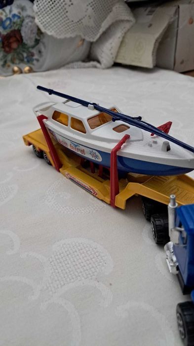 Majorette Boat Transporter 1:60 - Made in France-Barco "Sea Bird"