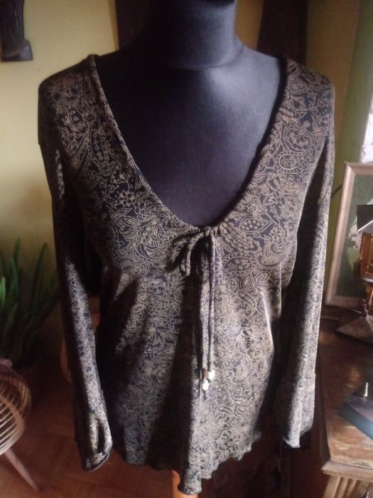 Bluzka damska w orientalne złote wzory r XL 42
