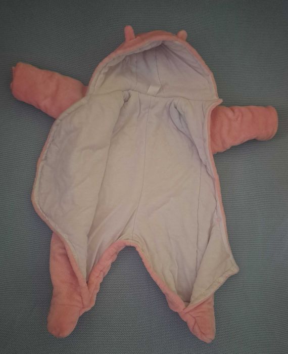 Dziecko kombinezon z kapturem różowy 9-12 m