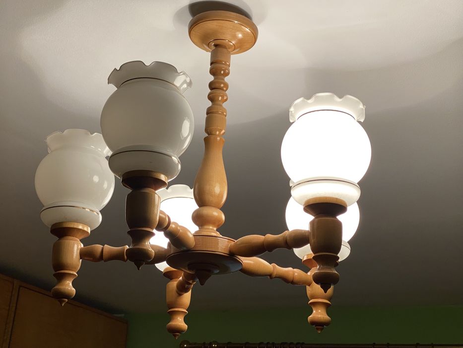 Lampa ze szklanym kloszem- Vintage