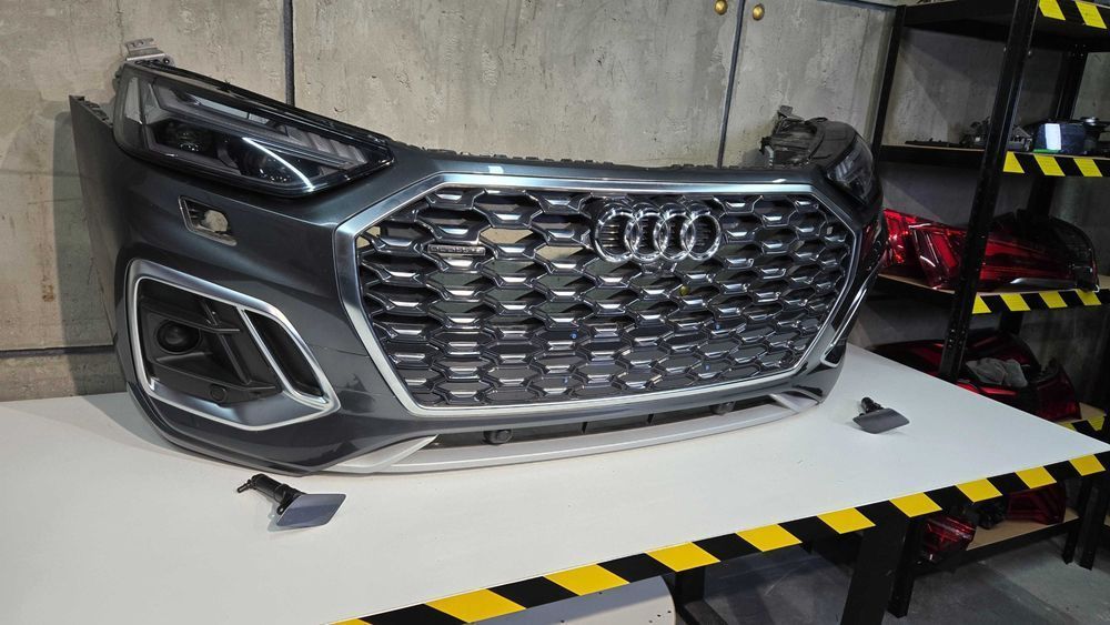 Бампер + фари Audi Q5 80A Rest Matrix (Європа) audi q5 ауди ку5 матрик в зборі! в наявності!