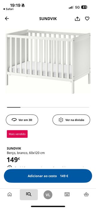 Berco Branco IKEA excelente estado