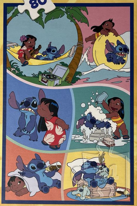 Trefl Puzzle 3x80 elementów Lilo i Stitch