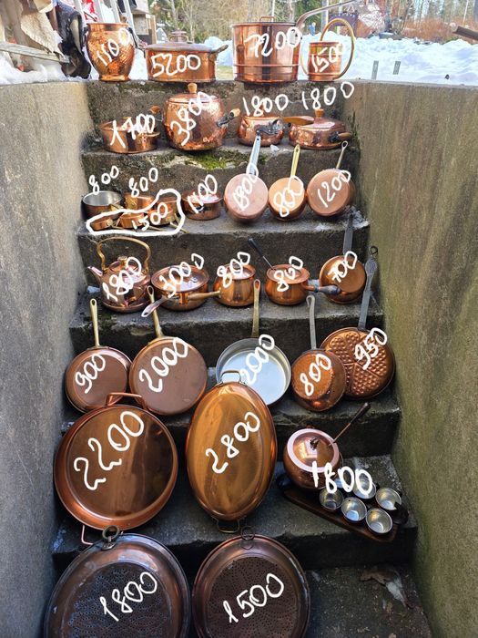 Вінтажний мідний посуд