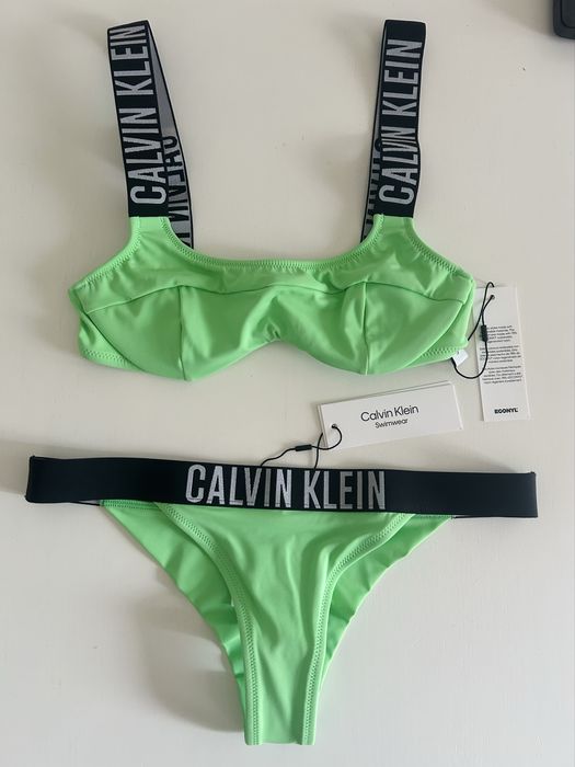 Oryginalny strój kąpielowy Calvin Klein bikini neon
