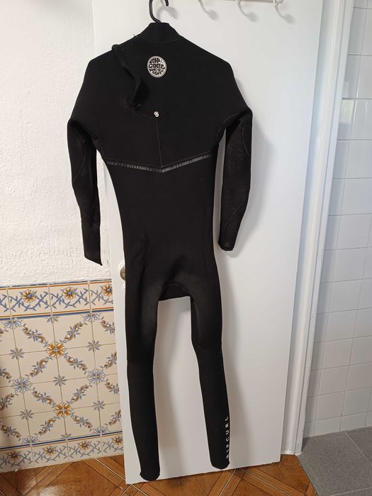 Fato de Surf Rip Curl Flashbomb 4/3 Zip Free - Tamanho L (Usado)
