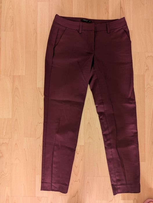 Spodnie damskie, kolor bordowy, MOHITO, 36