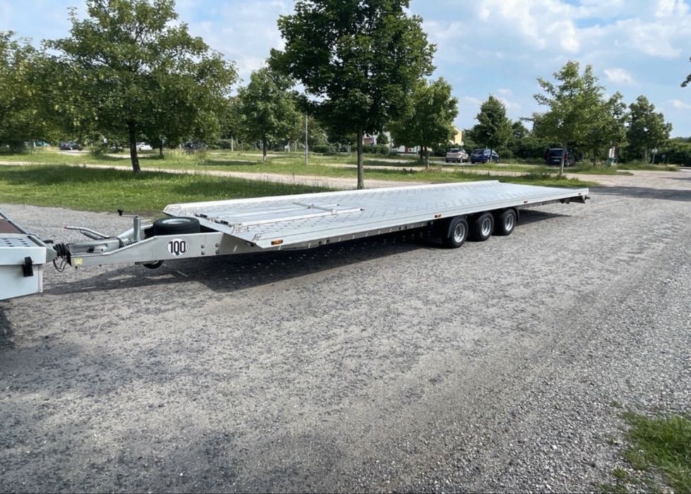 Aluguer Reboque Porta-Carros 8.5m (3500kg) | 3 Eixos | P/ 2 Viaturas