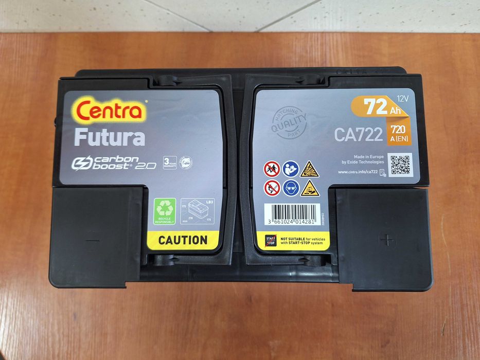 Kraśnik Nowy akumulator Centra Futura 72Ah 720A - Varta Bosch CA722